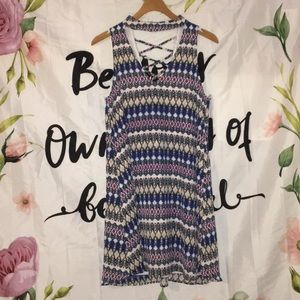 Pattern (peacock colors) Beach Dress
